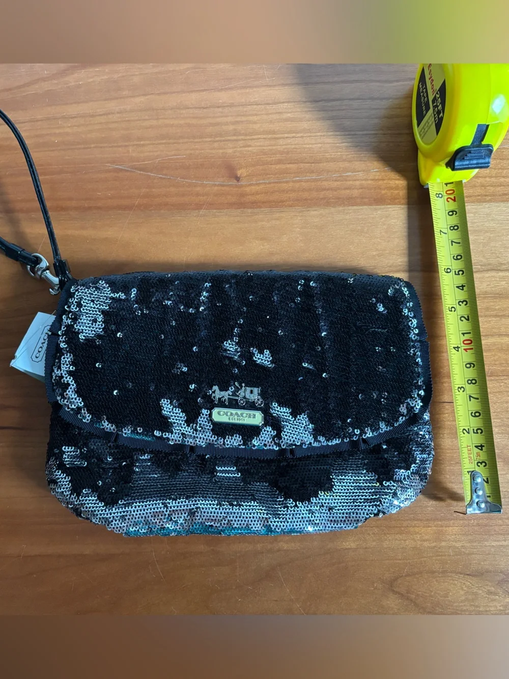 Coach Reversible Sequin Clutch Wristlet
